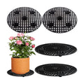 4 Pcs Plant Pot Elevator Heavy Duty Platic Stand Black Round Flower Holder