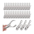 Tanstic 40Pcs 3.5 Inch Stainless Steel Greenhouse Clamps Garden Clips Greenhouse Clips Heavy Duty Garden Clips with