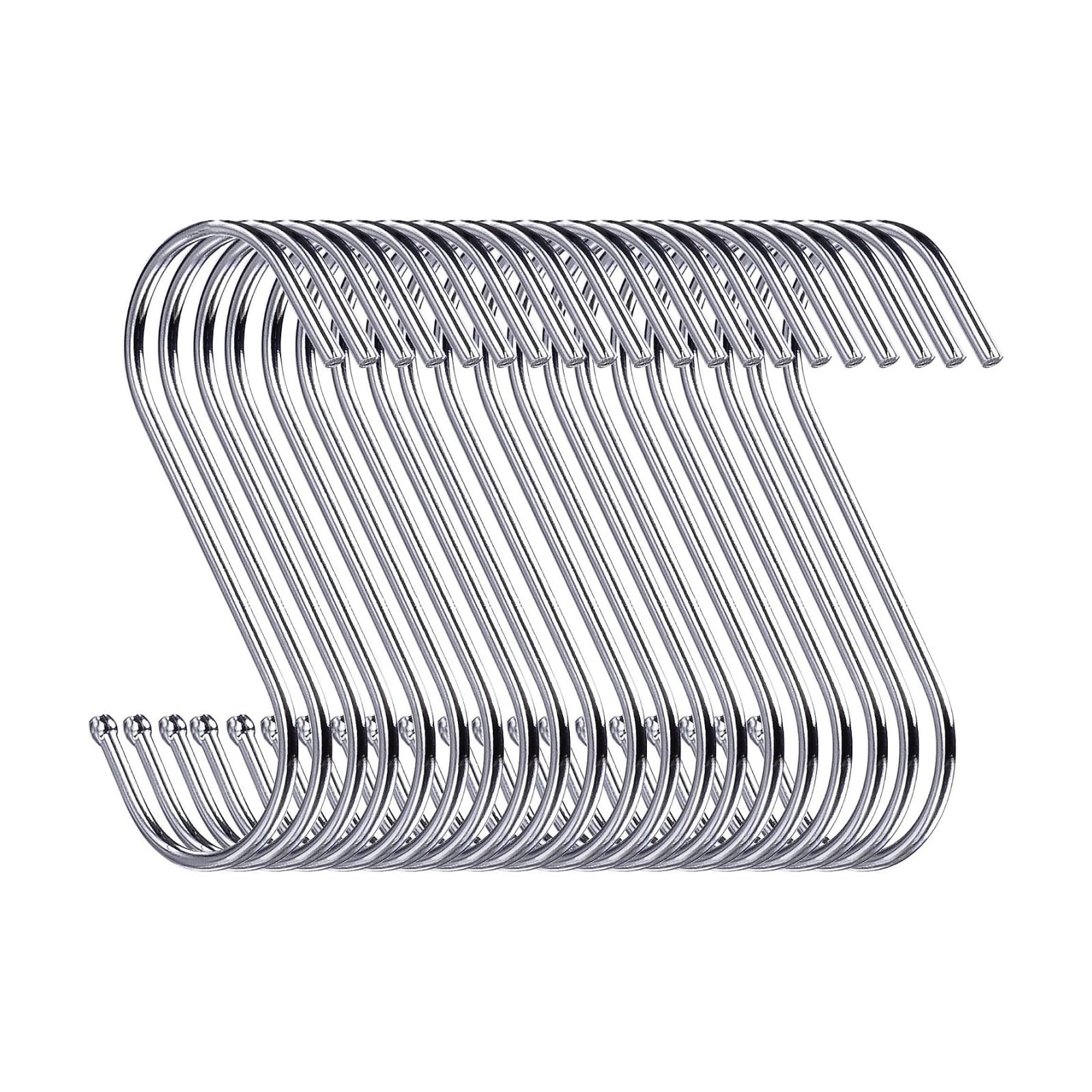 120 Pack 3.5 inch Heavy Duty S Hooks - Plants, Outdoor, Light, Cup, Large Hangers for Kitchen, Bathroom, Bedroom and