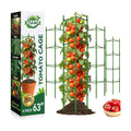 Halatool 4 Pack Tomato Cages for Garden, Up to 63 inch(5.2FT) | Adjustable Tall Garden Stakes Tomato Trellis for Pots