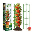 Halatool 2 Pack Tomato Cages for Garden, Up to 63 inch(5.2FT) | Adjustable Tall Garden Stakes Tomato Trellis for Pots