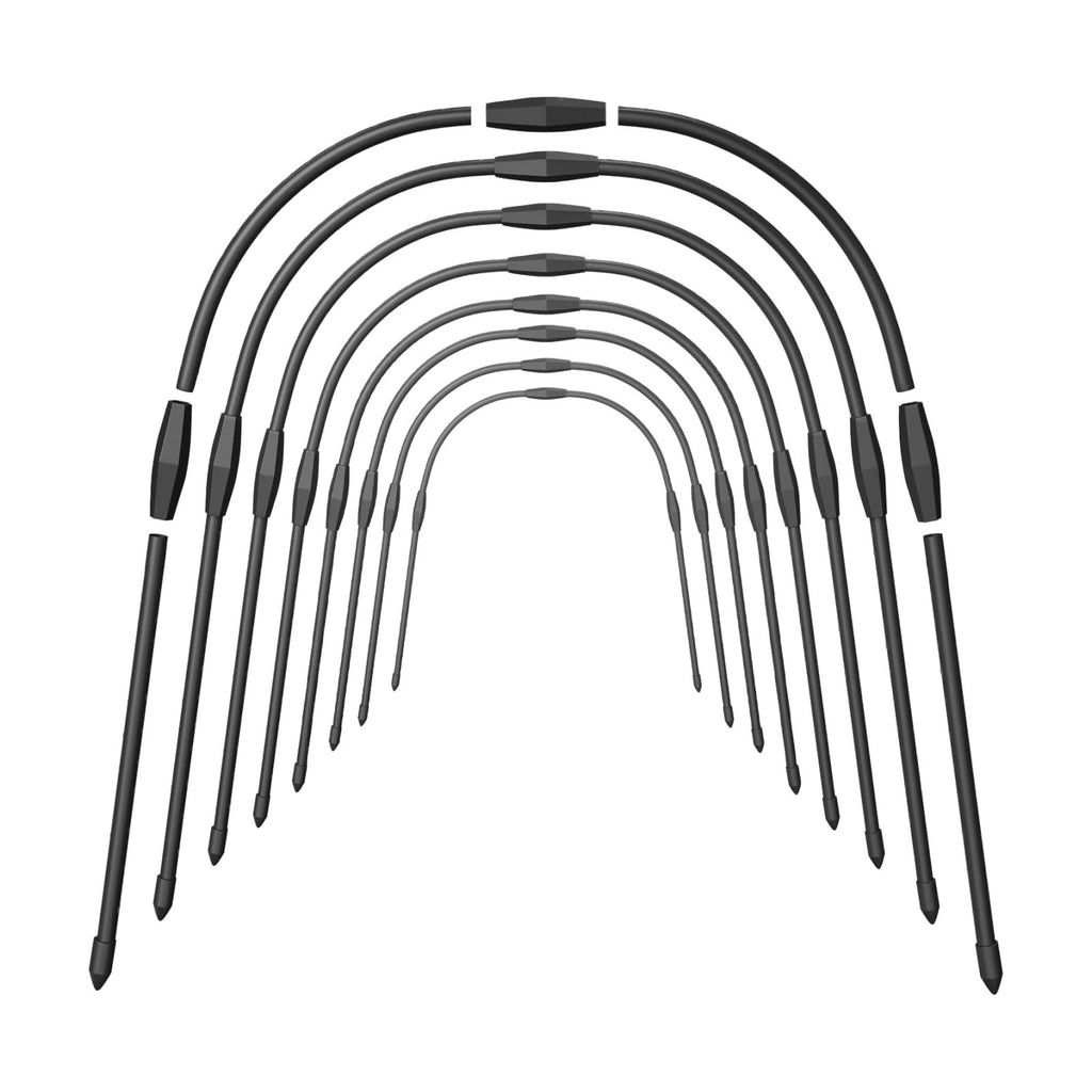 8pcs Garden Hoops for Raised Beds, 37.4"x 27.5" Greenhouse Hoops for Row Cover Garden Netting, Rust-Free Garden Tunnel