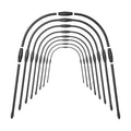 8pcs Garden Hoops for Raised Beds, 37.4"x 27.5" Greenhouse Hoops for Row Cover Garden Netting, Rust-Free Garden Tunnel