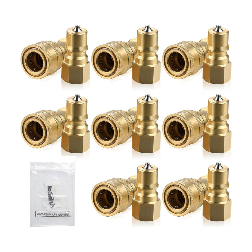 Vinsot 2 Set 1/4" Quick Disconnect Coupler Valve for Carpet Cleaning Wand Truck Mount Carpet Cleaning Wand Valve