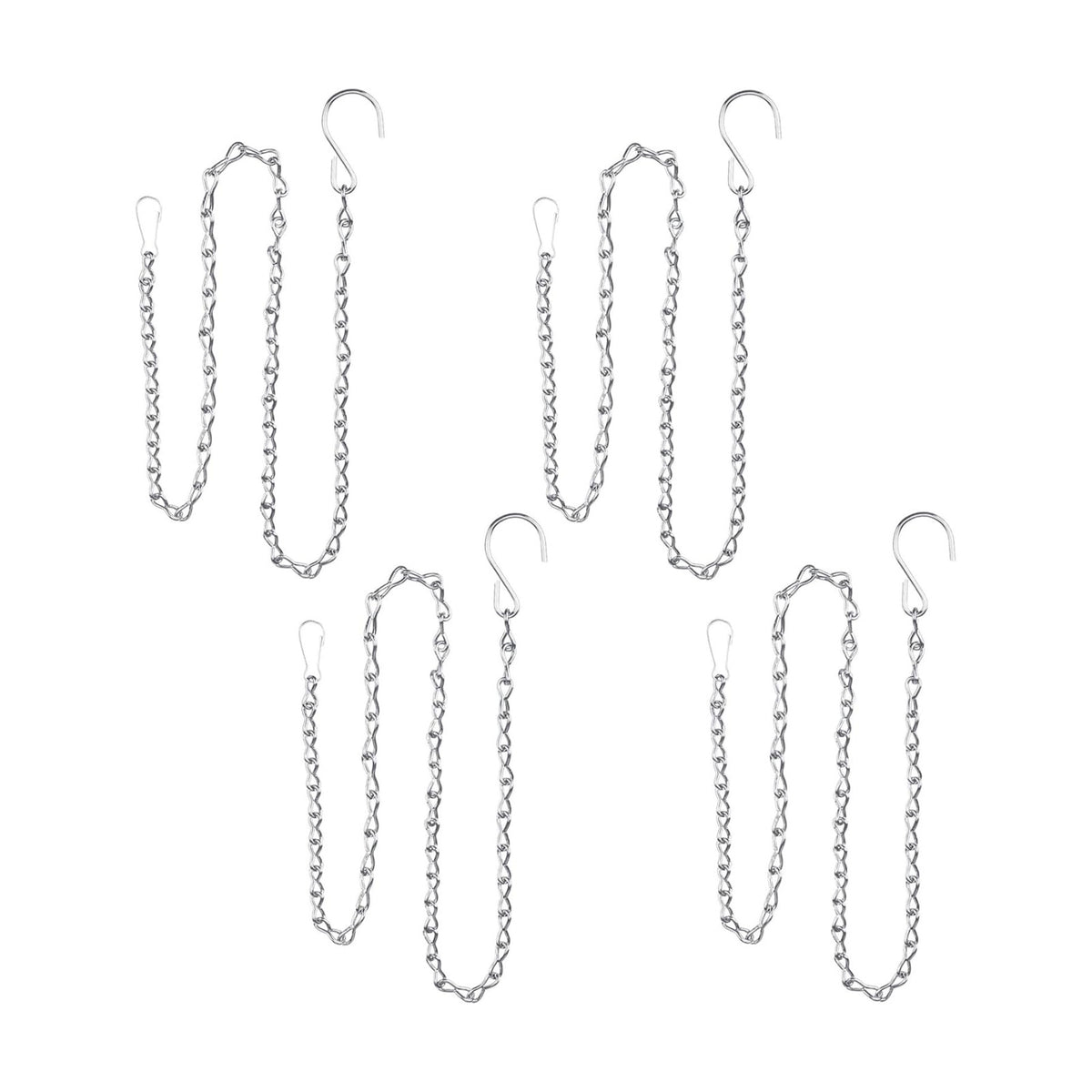 YINGFENG 4 Pack 35 Inch Silver Hanging Chain for Hanging Bird Feeders, Bird Houses, Hanging Planters, Baskets, Birdbaths, Lanterns, Wind Chimes, Billboards, Signs and Ornaments, etc
