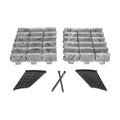 EasyFlex No-Dig Landscape Edging with Anchoring Spikes, 2.7 in Tall Decorative Stone-Look Garden Border, 15 Foot Kit