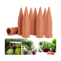 Terracotta Watering Spikes, 8 Pack Plant Watering Devices Self Watering Spikes Vacation Clay Watering Stakes Garden