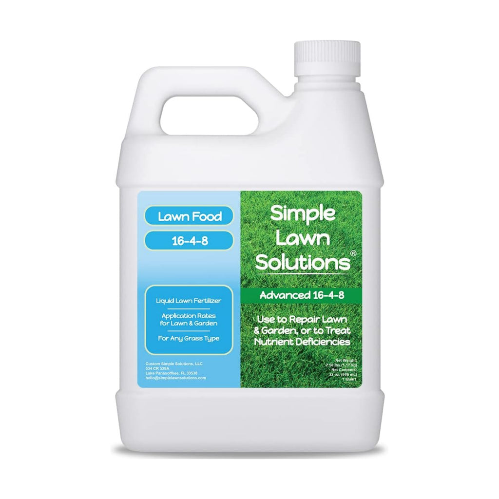 Advanced 16-4-8 Lawn Fertilizer - Liquid Lawn Food Spring & Summer Concentrated Spray - Any Grass Type- Fish and