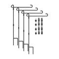 Garden Flag Stand Holder 4 Pack Garden Flag Pole 13.5" Width Premium Lawn Flag Pole Holder with Anti-Wind Clip for
