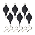 TIHOOD 6PCS Plant Pulley Hanger with 6 PCS Metal Ceiling Plant Hooks, Retractable Plant Hook Pulley, Adjustable Heavy