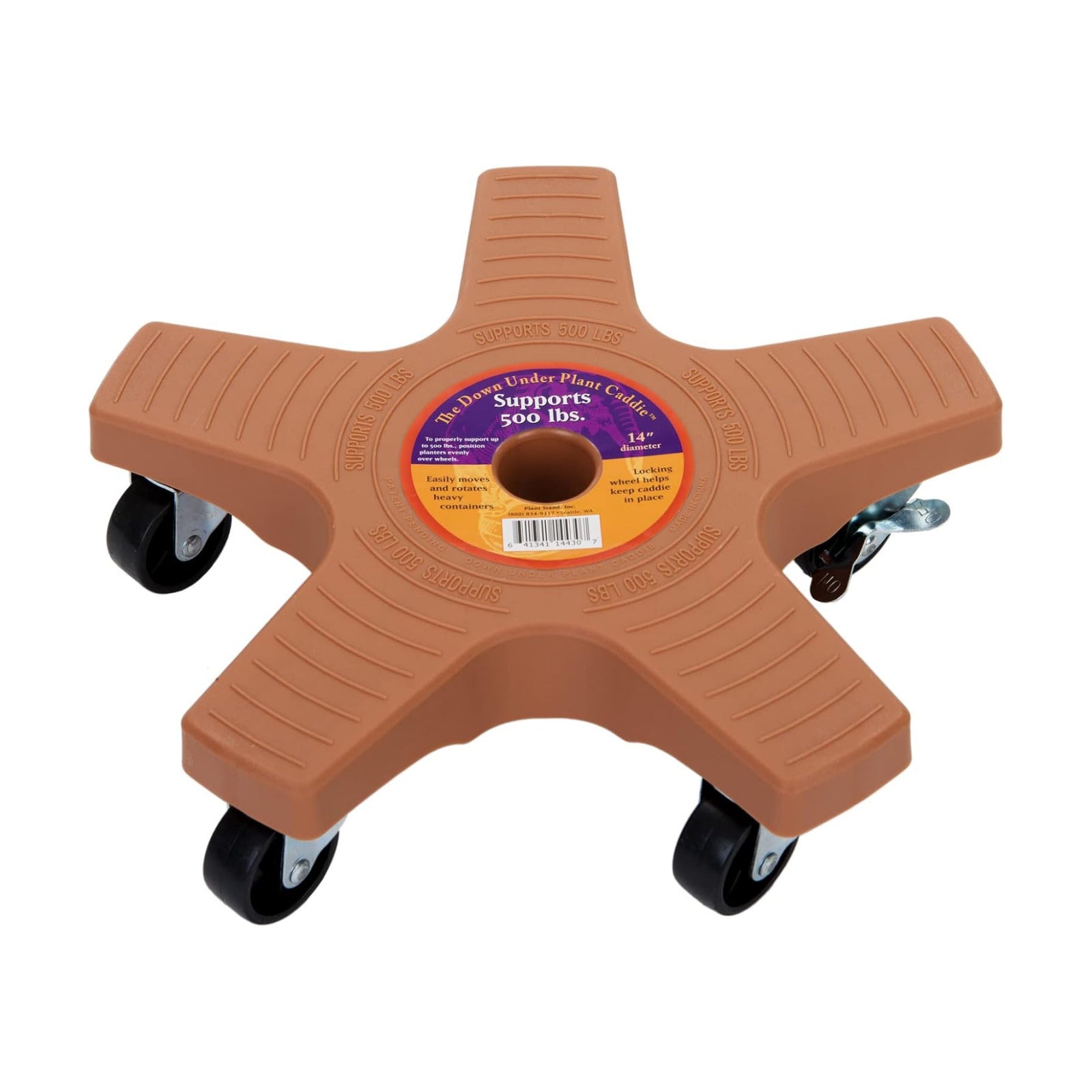 Bosmere 14" Plant Caddie - Heavy-Duty Rolling Plant Stand with Locking Wheels, 500 lb Capacity – Durable Plant Caddy