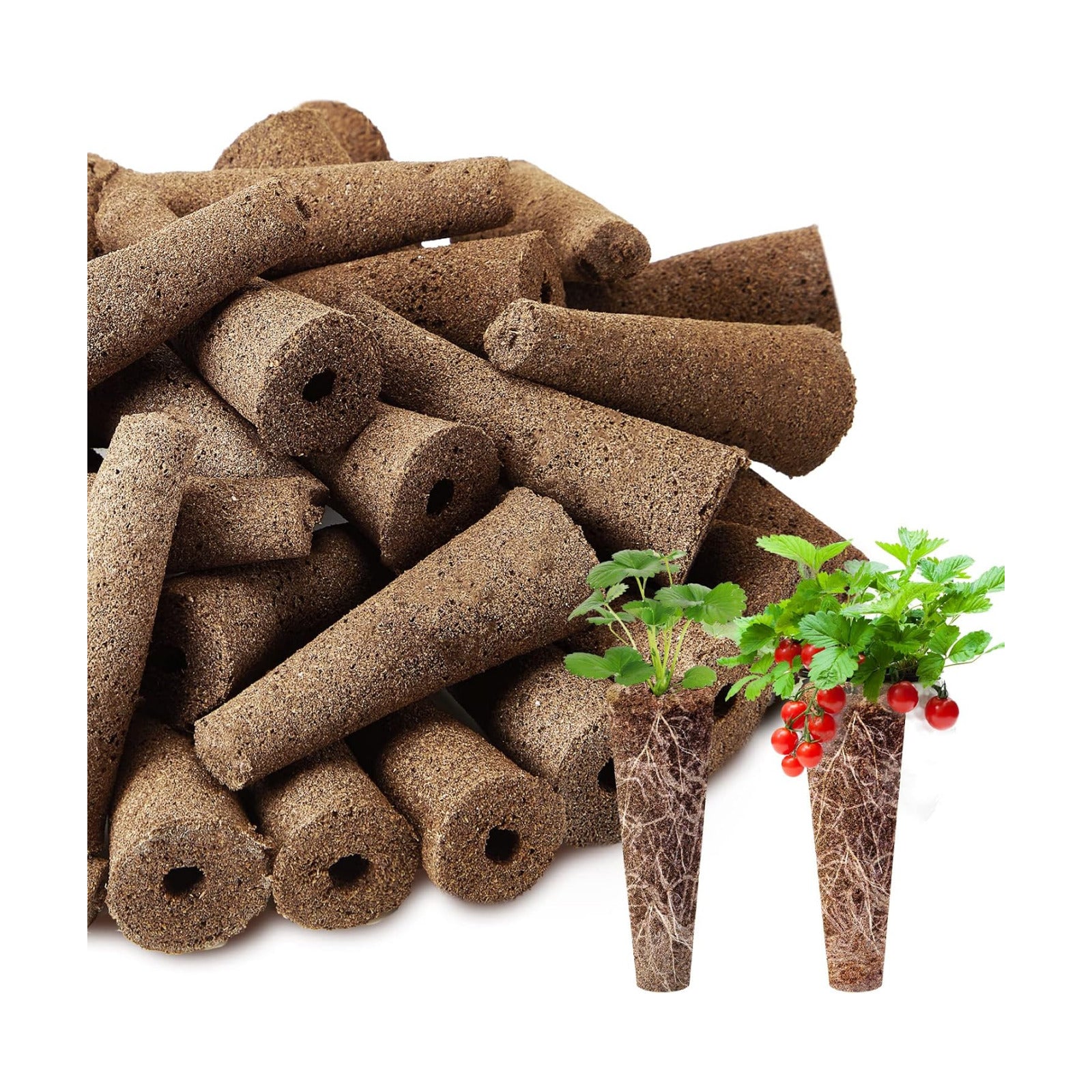 Chumia 200 Pcs Hydroponics Grow Sponges Replacement Root Growth Sponges Pods Kit Seed Starter Pods for Hydroponics