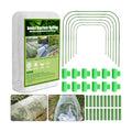 67pcs Garden Mesh Netting Kit, 6 Sets Wide Garden Hoops with Garden Covers | 10x20 ft Bird Netting & 12 Clips, Garden
