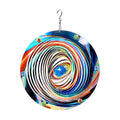 FONMY Mandala Wind Spinner w/Crystal Ball-Blue Plenet 3D Stainless Steel Hanging Spinners Worth Gift Christmas Decoration Indoor/Outdoor Garden Décor Kinetic Yard Art 12 Inches Wind Sculpture
