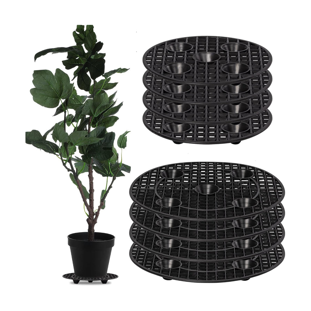 8Pcs Plant Stand Indoor Outdoor, Plant Level Pot Elevator- 2 Size Plant Riser Holder Plastic Floor Protector Plant