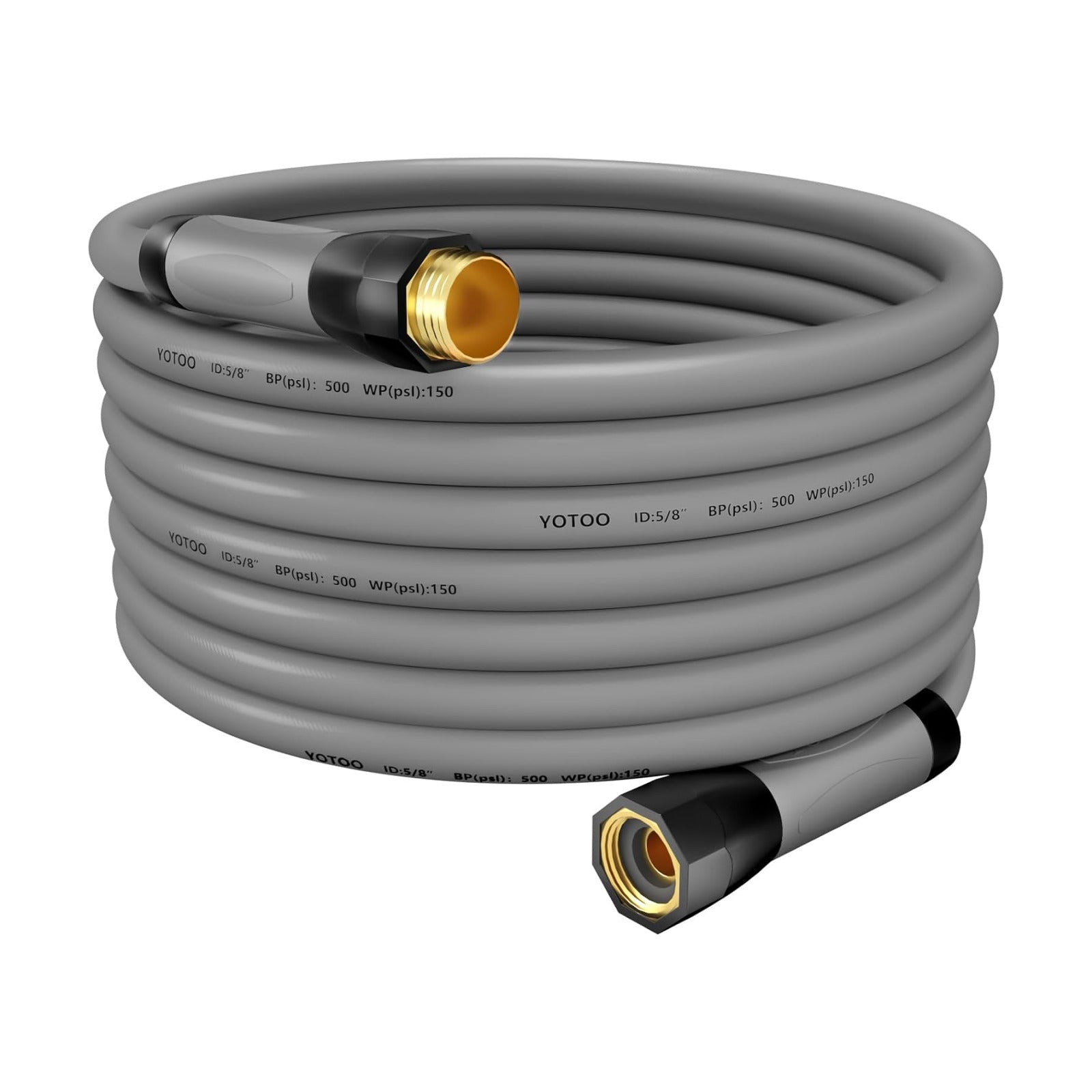 YOTOO Heavy Duty Hybrid Garden Water Hose 5/8-Inch by 50-Feet 150 PSI Kink Resistant, Flexible with Swivel Grip Handle