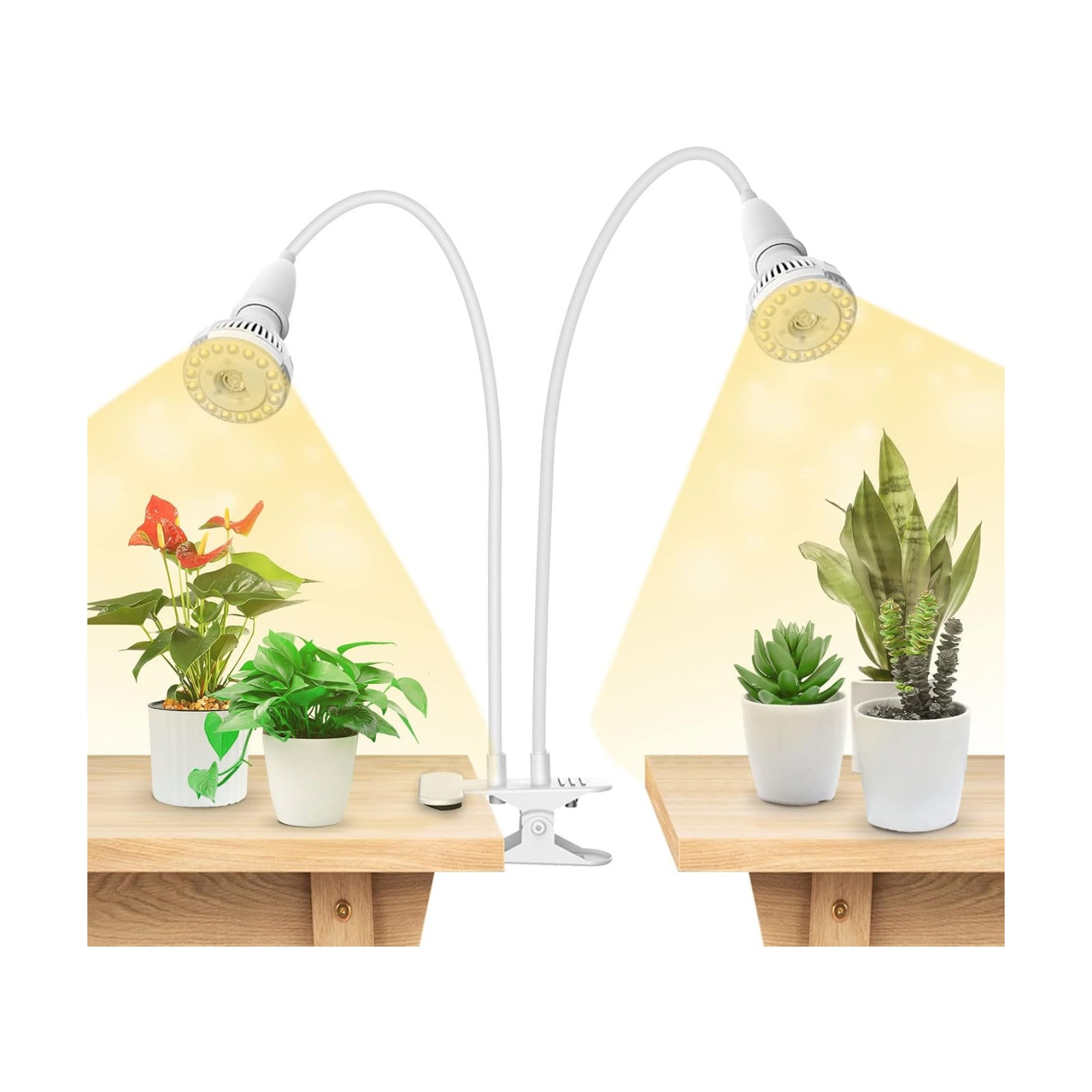 SANSI Grow Lights for Indoor Plants, 20W Clip-On Gooseneck LED Plant Lights | Lifetime Free Bulb Replacement, Plant