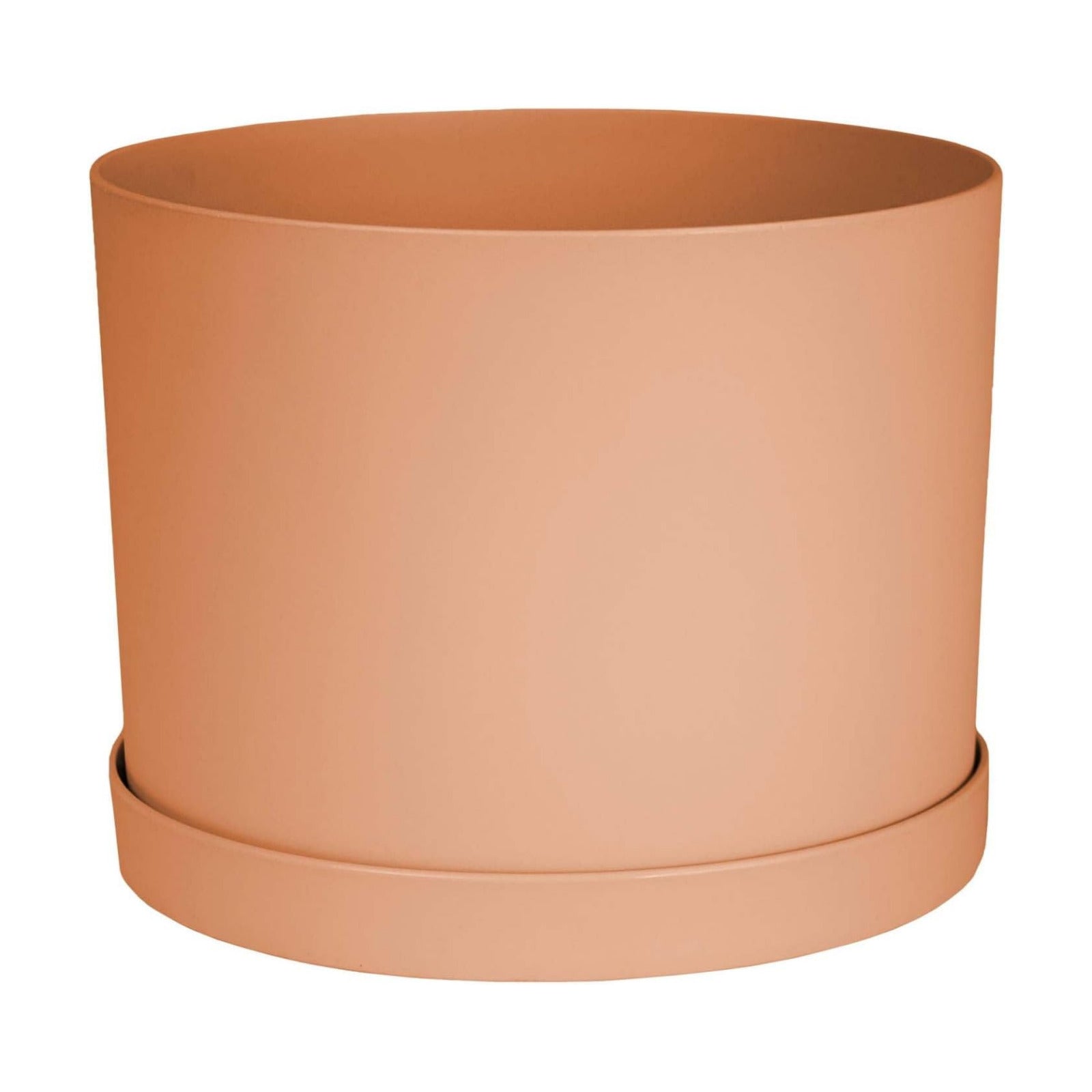 Bloem Mathers Planter w/Saucer Tray 8" Muted Terra Cotta