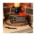 Halloween Wood Book Stack, Hocus Pocus Mini Faux Books Bundle, Halloween Tiered Tray Decor for Home Table Mantle Shelf