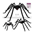 3 Pcs Giant Halloween Spider Decorations Set, Realistic Black Hairy Spiders