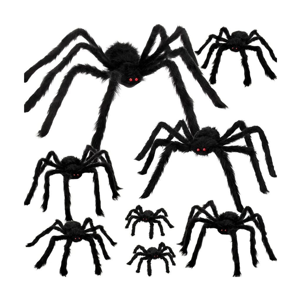 Colovis 8 PCS Halloween Spider Decorations for Indoor and Outdoor