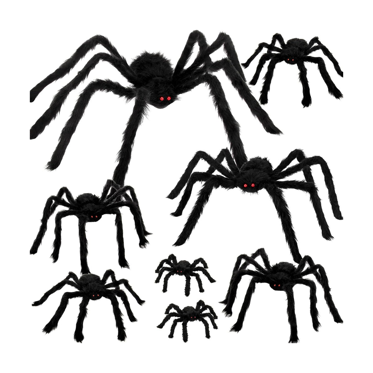 Colovis 8 PCS Halloween Spider Decorations for Indoor and Outdoor