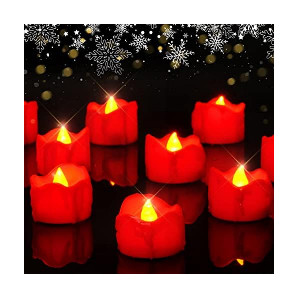 Homemory 24Pcs Halloween Red Dripping Flameless LED Candles,1.58"x 1.2"