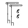 HOOSUN Garden Flag Stand Holder Easy to Install Strong and Sturdy wrought iron Pole Fits Mini Flag 12.5" x 18" no need