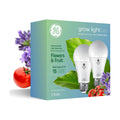 GE Grow Lights for Indoor Plants, A19 LED Light Bulbs for Flowers and Fruit with Advanced Red Light Spectrum, White