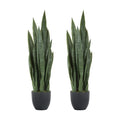 Worth Garden 3ft Artificial Snake Plant Fake Sansevieria Indoor Outdoor, 28 Thick Leaves Lifelike Faux Silk Plant, Home