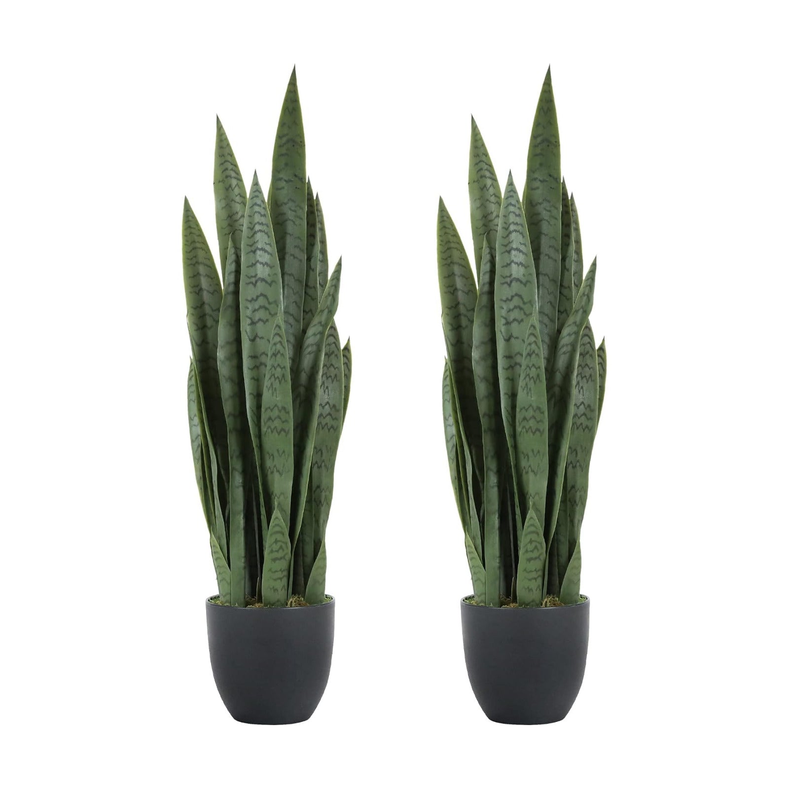 Worth Garden 3ft Artificial Snake Plant Fake Sansevieria Indoor Outdoor, 28 Thick Leaves Lifelike Faux Silk Plant, Home