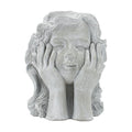 A&B Home Face Flower Pot Head Planter - Indoor Outdoor Cement Planter Flower Vase, Face Planter for Patio Garden Yard