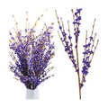 5Pcs Deep Purple Artificial Jasmine Flowers Stem for Vase DIY Wreath Decor