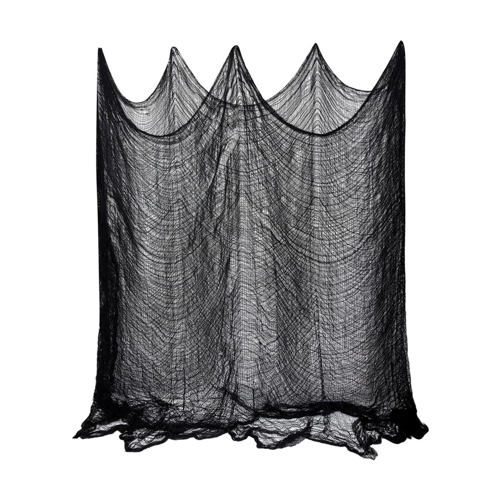 ZeeDix Halloween Black Creepy Cloth 80 × 200 Inch Giant Spooky Cheesecloth Halloween Decoration Scary Gauze Cloth for Party Supplies Haunted Houses Outdoor Yard Home Wall Doorways Decor