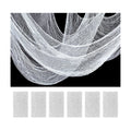 ZeeDix 6 Pack White Halloween Creepy Cloth 30 × 75 Inch - Halloween Cheesecloth Decoration Spooky Scary Gauze Black Cheese Cloth for Party Supplies Outdoor Yard Home Wall Doorway