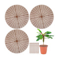 Sawysine 3 Pcs Plant Pot Cover Plant Protector from Animal Flower Pot Grid with Center Cutout Flower Cover Soil