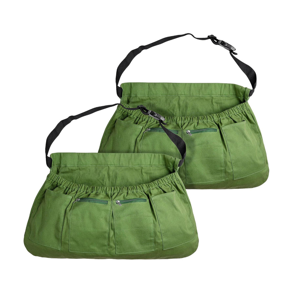 codree Harvest Apron for Garden Vegetable-Adjustable Harvest Picking Apron with 4 Pockets for Gardeners Pick Fruit