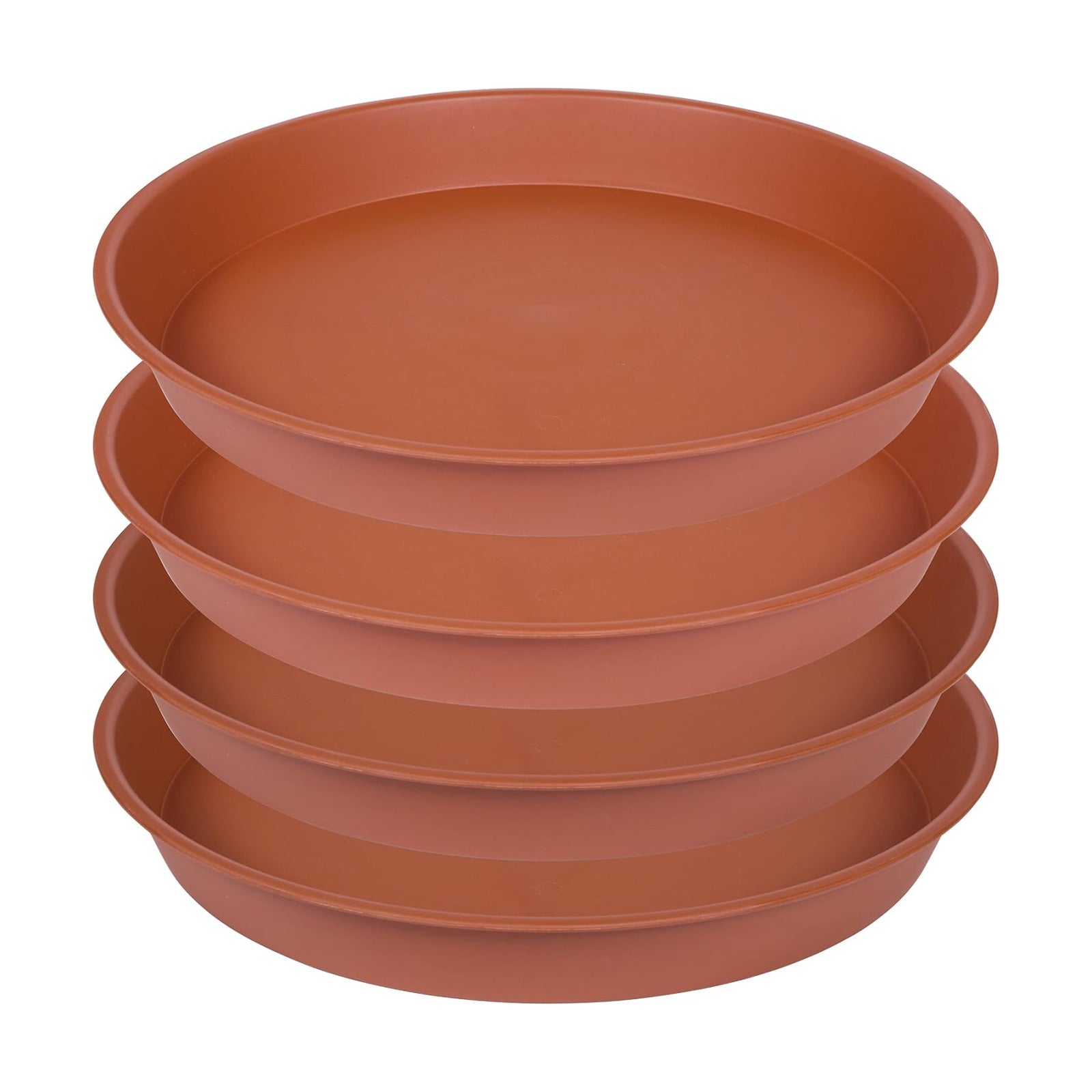4 Pack Plant Saucer, 13 14 16 18 inch Heavy Duty Plastic Plant Saucer Round, Plant Tray for Pots, Flower Plant Saucers
