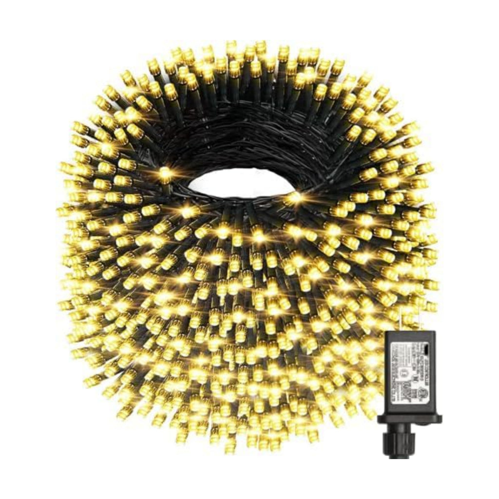 HAILI XMGQ 1000 Led Christmas Lights Outdoor, 8 Lighting Modes Waterproof