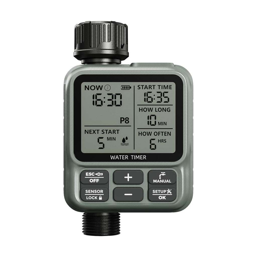 Egardenkart, Sprinkler Timer Outdoor - Water Timer for Garden Hose with Automatic, Manual, Rain Delay Mode | Large