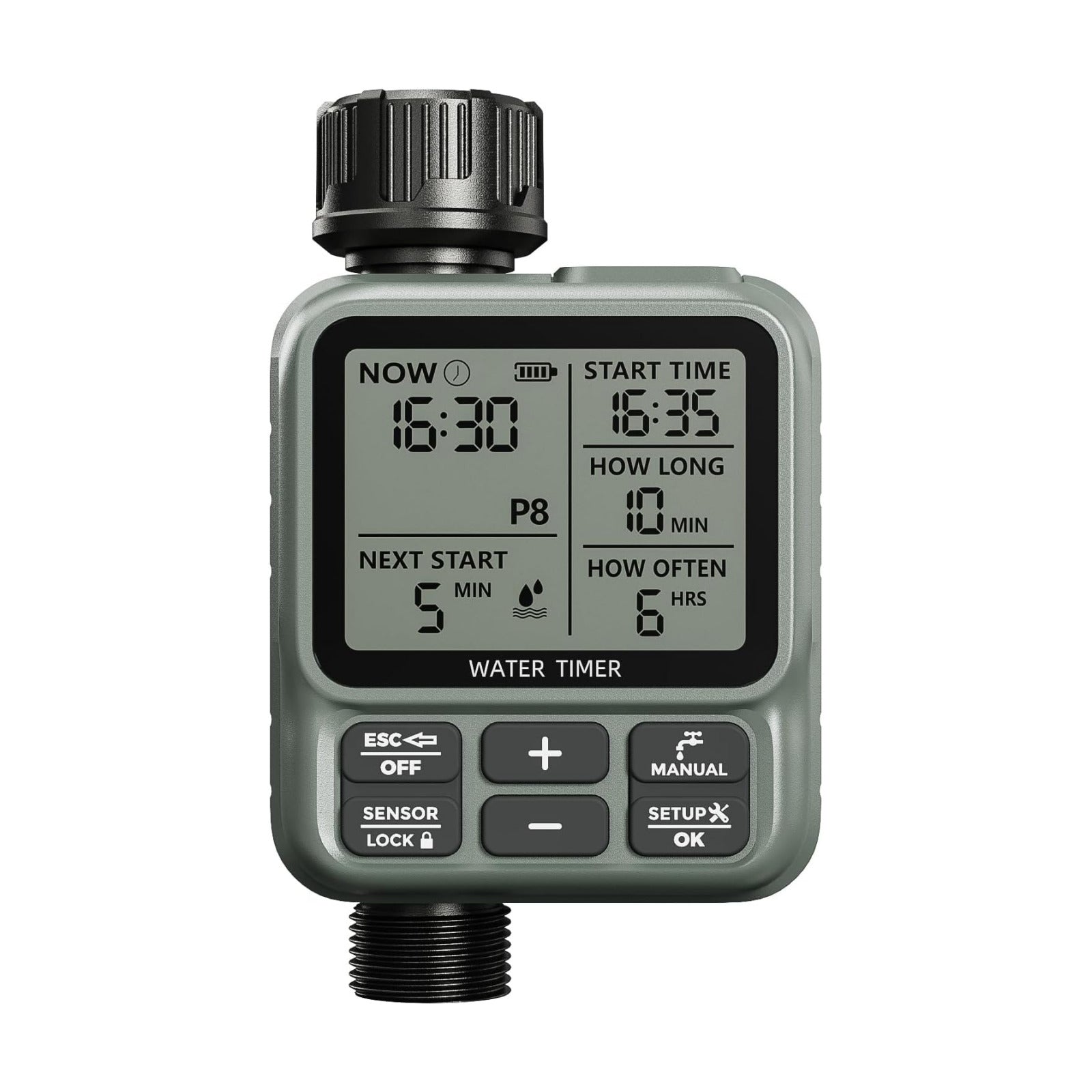 Egardenkart, Sprinkler Timer Outdoor - Water Timer for Garden Hose with Automatic, Manual, Rain Delay Mode | Large