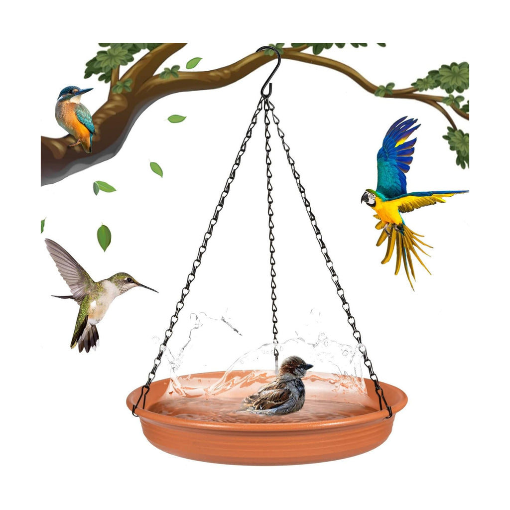 CARGEN Hanging Bird Bath Hanging Bird Feeder Tray - Outdoor Wildlife Feeder