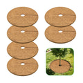 24 Inch Coconut Fiber Tree Ring Mulch Mat, 6 Pack Tree Mulch Ring | 100% Natural Coco Coir Tree Plant Protectors Mat