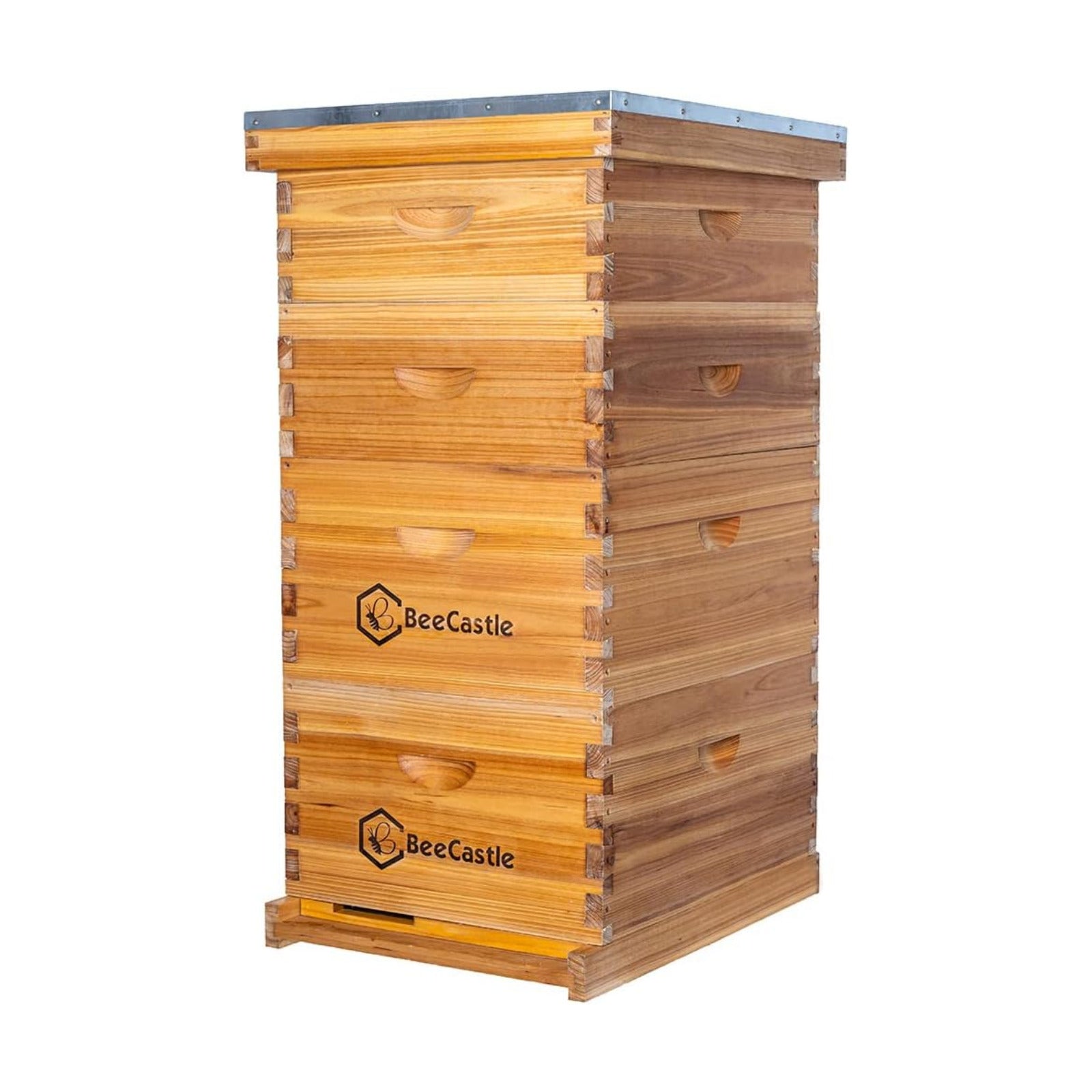 BeeCastle 10 Frame Langstroth Bee Hive Coated with 100% Beeswax Includes Beehive Frames and Waxed Foundations (2 Deep