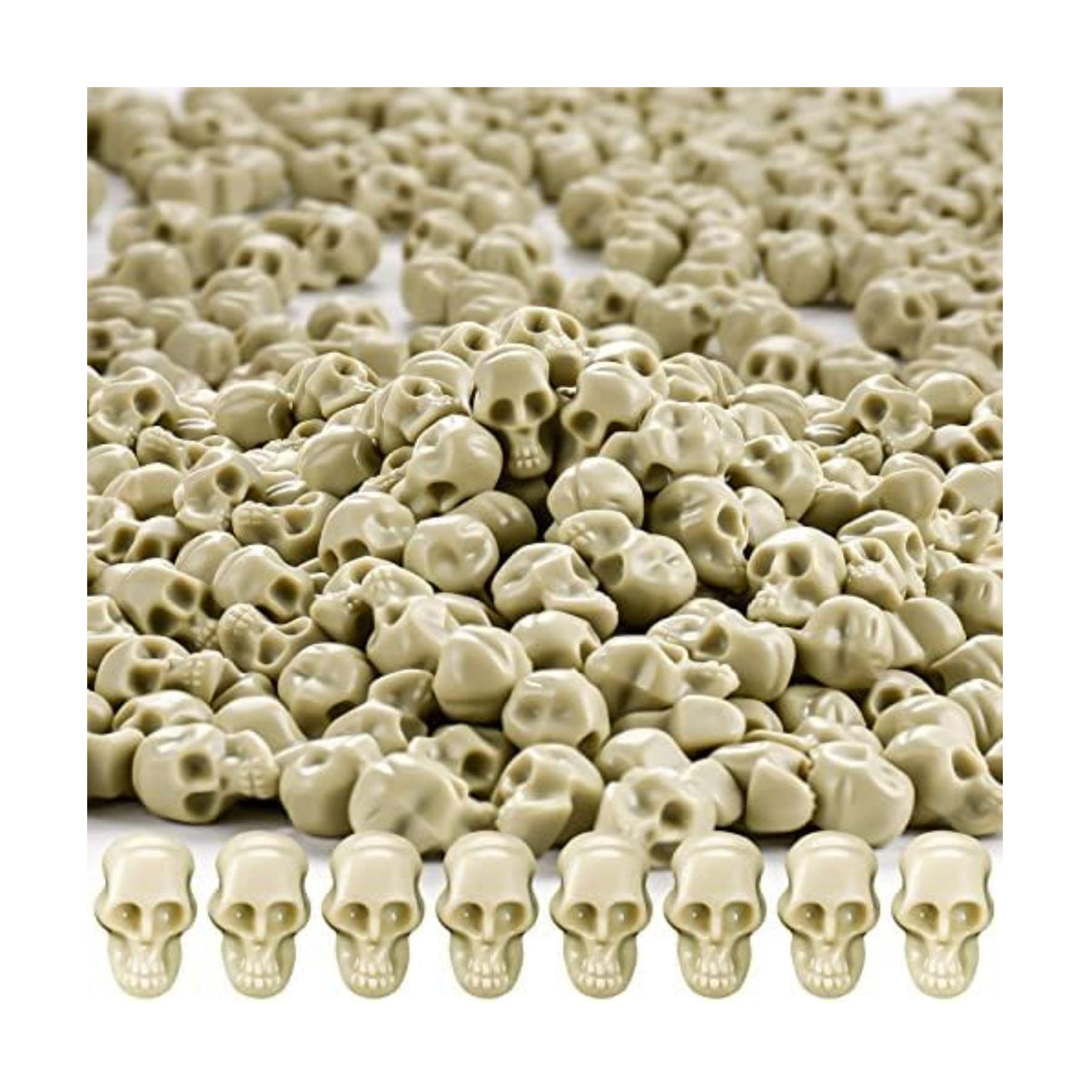 115Pcs Halloween Mini Plastic Skull Heads