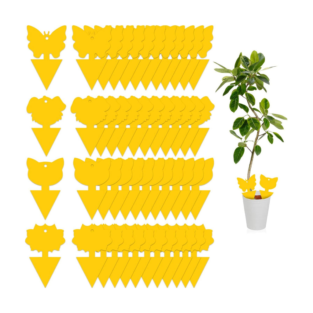 Yellow Sticky Traps for Gnats Fungus Fruit Fly Traps for Indoors Bug Thrip Catcher for Whitefly,Fungus Gnat,Mosquito