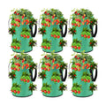 Boao 6 Pieces 3 Gallon Tomato and Herb Planter Hanging Aeration Fabric Strawberry Grow Bags Hanging Strawberry Planter