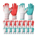 Potchen 20 Pairs Garden Gloves for Women, Ladies' Gardening Gloves Bulk | Breathable, Rubber Coated, Protective Work