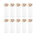 10 Pcs Wedding Centerpieces Acrylic Vases Clear Column Flower Vase Stands 7.87'' x 7.87'' x 31.5'' Rectangular Flower Display Table Stands for Wedding Party Events Reception Table Decor