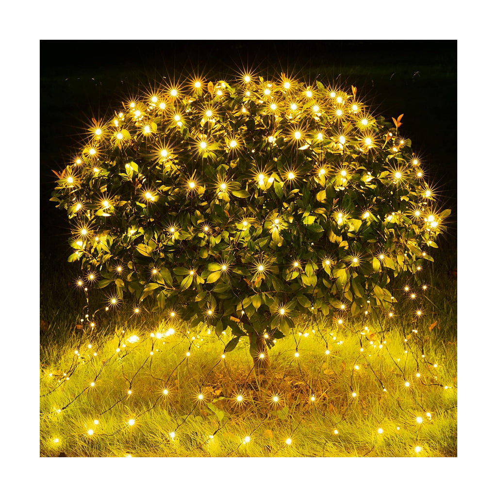 BlcTec Christmas Net Lights, 200 LED 8.4ft x 5.2ft Outdoor Christmas Lights with 8 Modes, Timer, Connectable, Waterproof Design for Trees, Bushes, Shrubs Outdoor Christmas Decorations, Warm White
